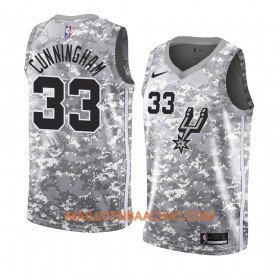 Maillot NBA San Antonio Spurs Dante Cunningham 33 2018-19 Nike Gris Swingman - Homme